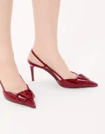 Valentino VLogo Signature Patent Leather Slingback Pump 80Mm - Image 7